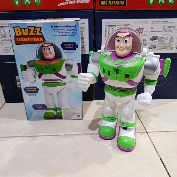 Mainan Robot Buzz toy story-Captain Amerika-Spiderman-Ironman bisa jalan lampu dan musik - Robot Buz