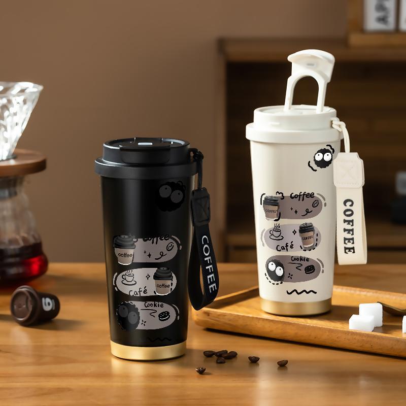 Tumbler Label Kopi Botol Air Minum Aesthetic Stainless Steel Tumblr CUP 500 ML Termos Viral Tahan Di