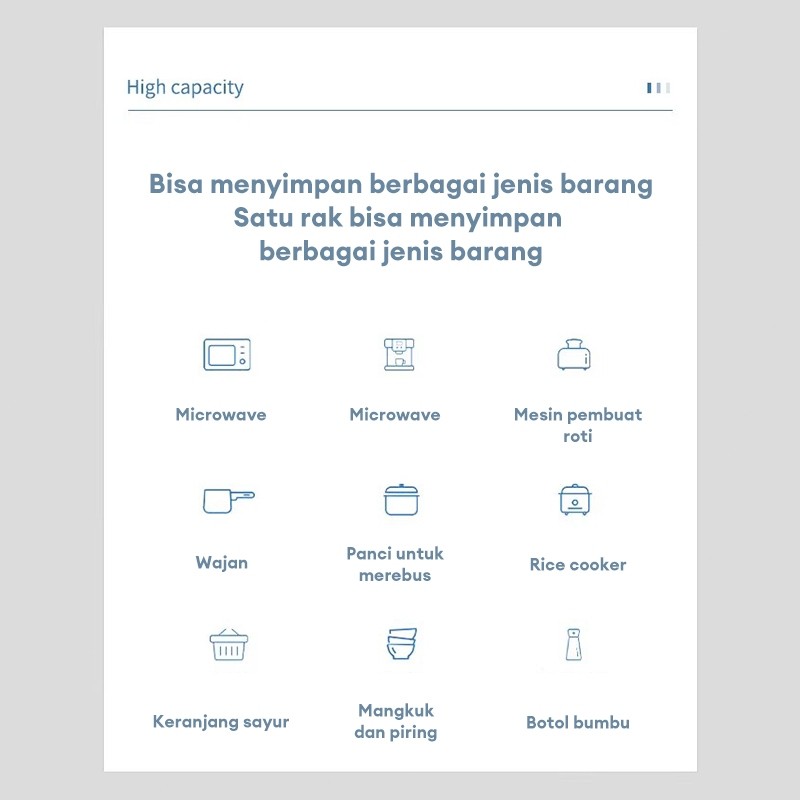 SP Meja Kompor Stainless Steel Rak Dapur Meja Meja Dapur Kompor Rak Kompor 3 Tingkat Rak Dapur 3 Sus