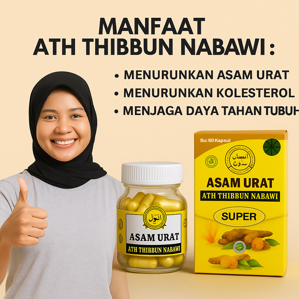 ATH THIBBUN NABAWI Asam urat super BERHOLOGRAM  ORIGINAL Obat Asam Urat Kolesterol Rematik Super Amp