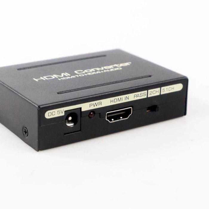 Audio Splitter HDMI to HDMI + Optical SPDIF + RCA Extractor Converter