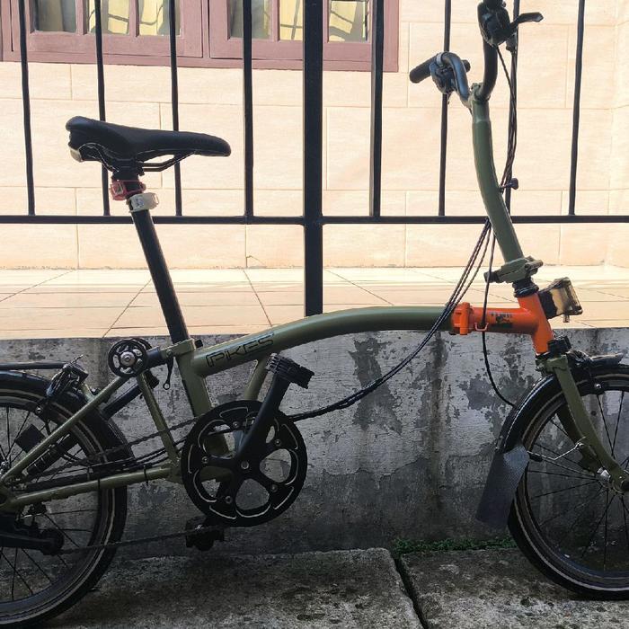 Sepeda lipat element pikes gen 2 nature green