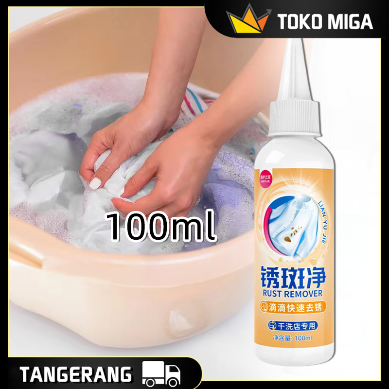 100ml Cairan Penghilang Noda Karat Pada Kain Mudah Digunakan Penghilang Noda Karat Menghilangkan Nod
