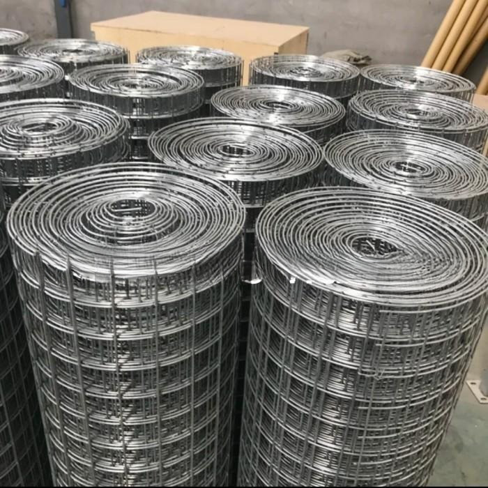 Kawat Loket Galvanis 50mmx50mm Tebal Kawat 4mm Lebar 120Cm / wiremesh Galvanis 5cmx5cmx4mm Rollan