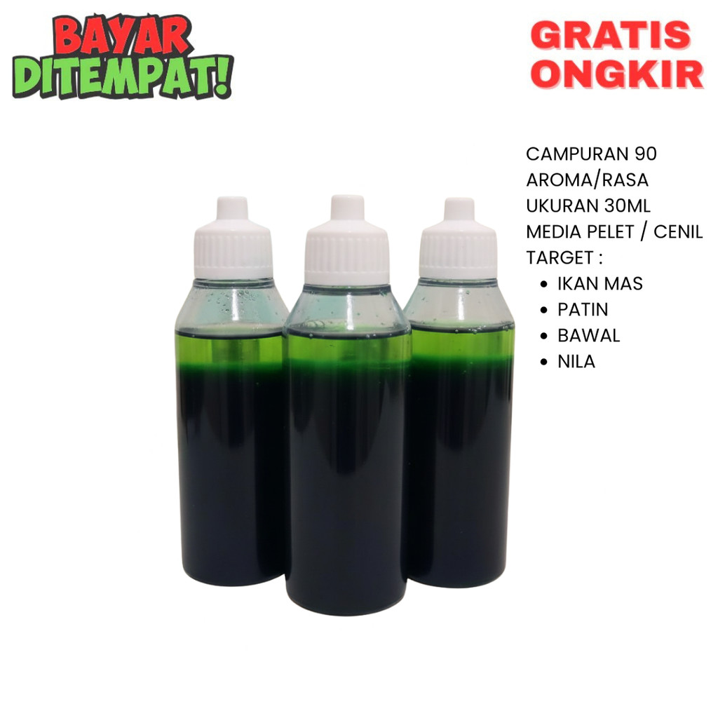 Umpan 90 Rasa Ukuran 30ml Essen Essence Esen Aroma Ikan Campuran Oplosan Terbaik Premium Ikan Tombro
