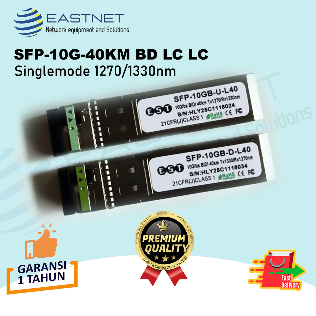 SFP BiDi 10G 40 KM Compatible Mikrotik Cisco Huawei LC BIDI (1 PAIR)