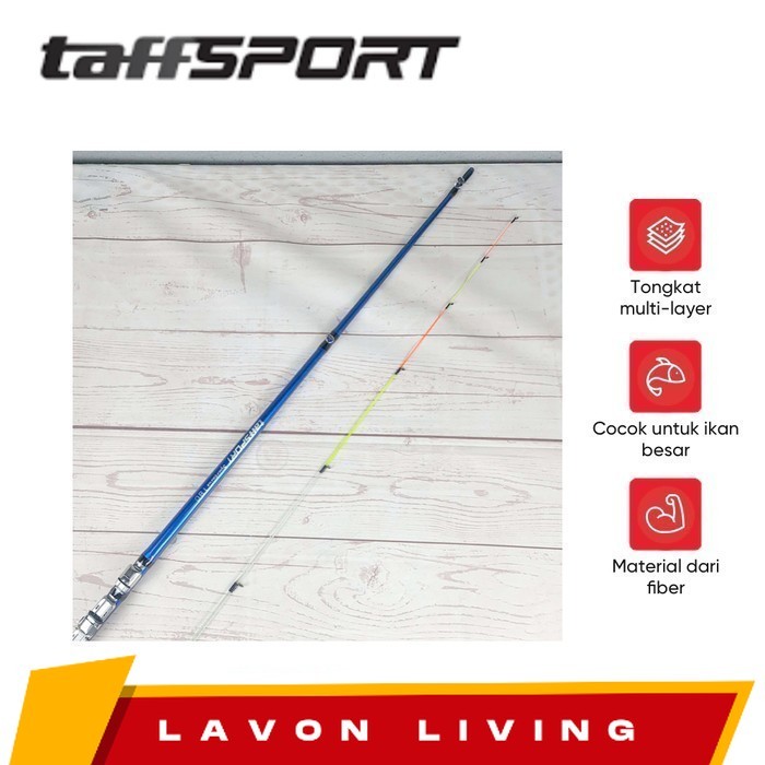TAFFSPORT Spartacus 180 Joran Pancing Spinning Carbon 2 Segments 1.8M