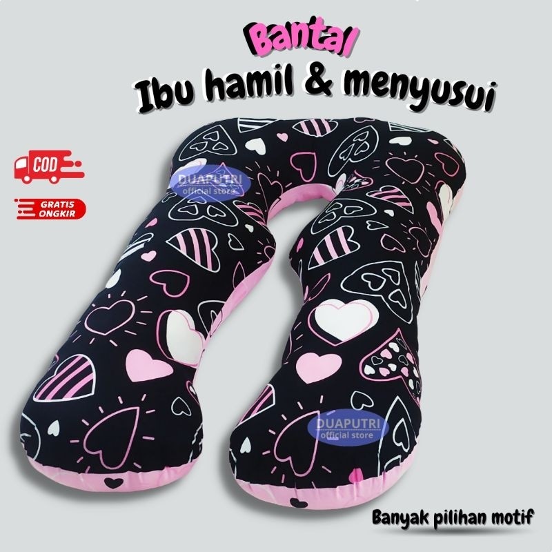 TERLARIS Bantal hamil - Bantal hamil tidur - Bantal hamil dan menyusui - Bantal hamil jumbo premium 