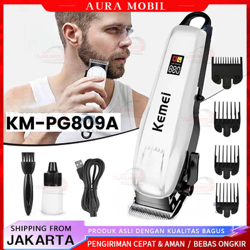 Original KEMEI 809A Alat Cukur Rambut Kemei KM 809A Mesin Cukur Cordless HAIR CLIPPER TRIMMER