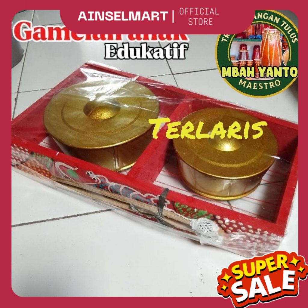 Gamelan anak Kenong Gamelan Mainan Edukasi Anak Alat Musik Tradisional Isi 2 Mbahyanto_maestro KN