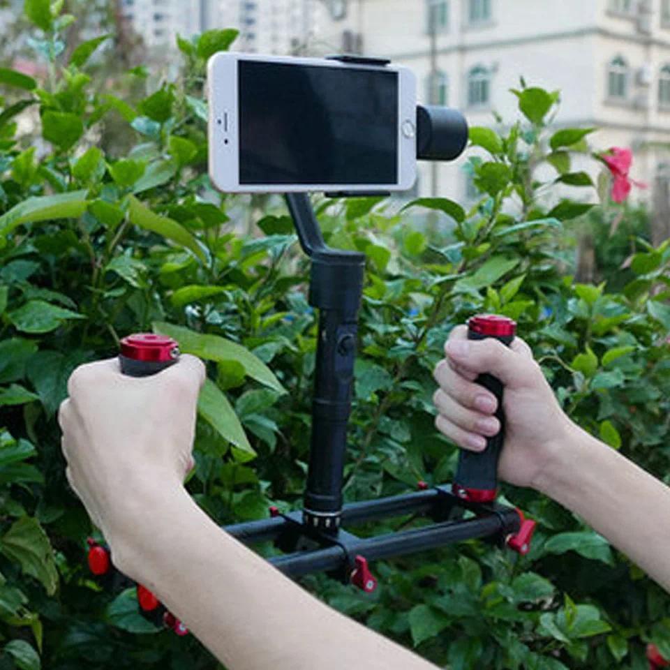 Camera Dual Grip Extender Handle Gimbal Stabilizer Rig Accessory for Zhiyun Feiyu Camera Stabilizer 
