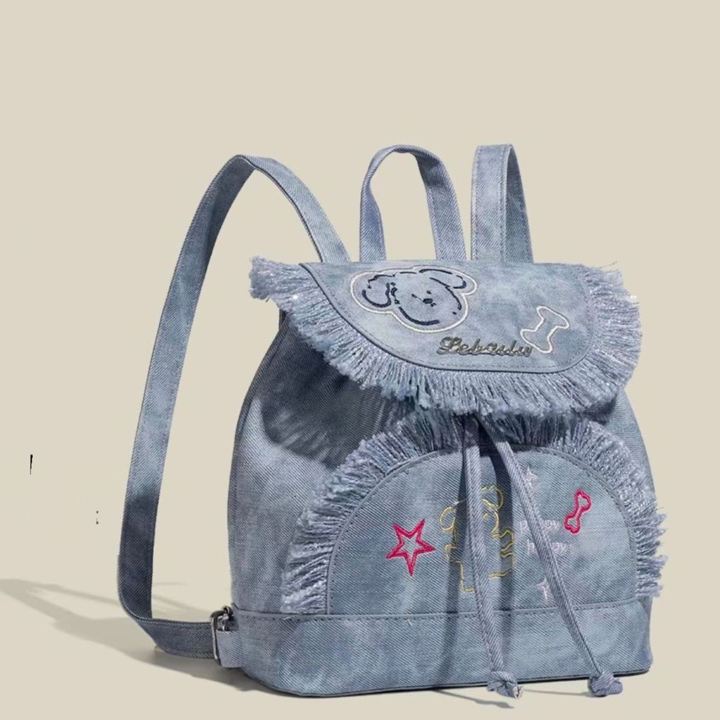 Ransel Gaya Perguruan Tinggi Ransel Pola Menyenangkan Fashion Tas Wanita Kasual