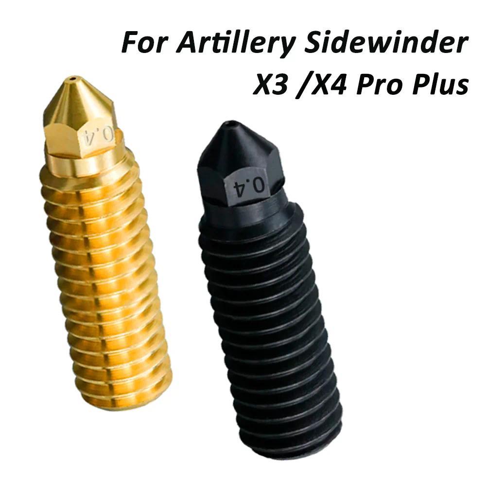 For Artillery Sidewinder X4 Nozzle X3 Plus X3 Pro Hotend Nozzle Hard Steel Brass Nozzle for Artiller