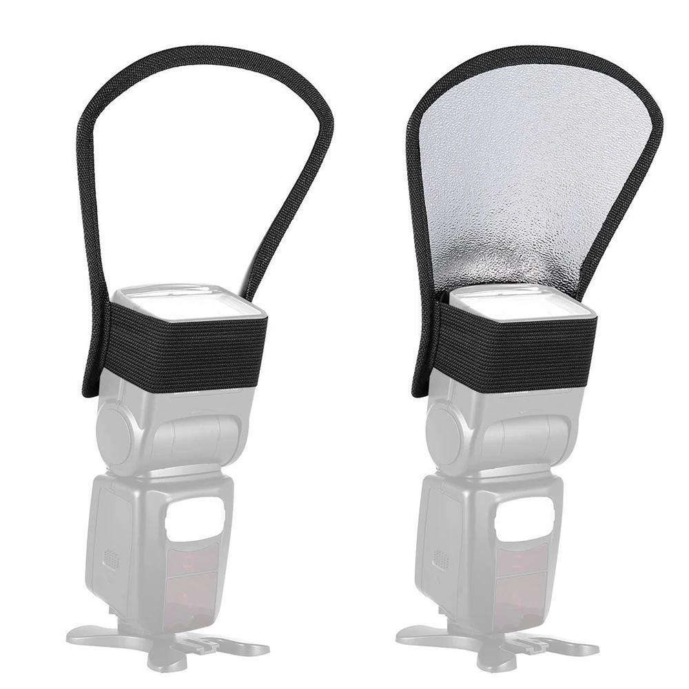 Universal 2-in-1 Flash ffuser Softbox Photo Flash Light Silver/White Reflector Photography Accessori