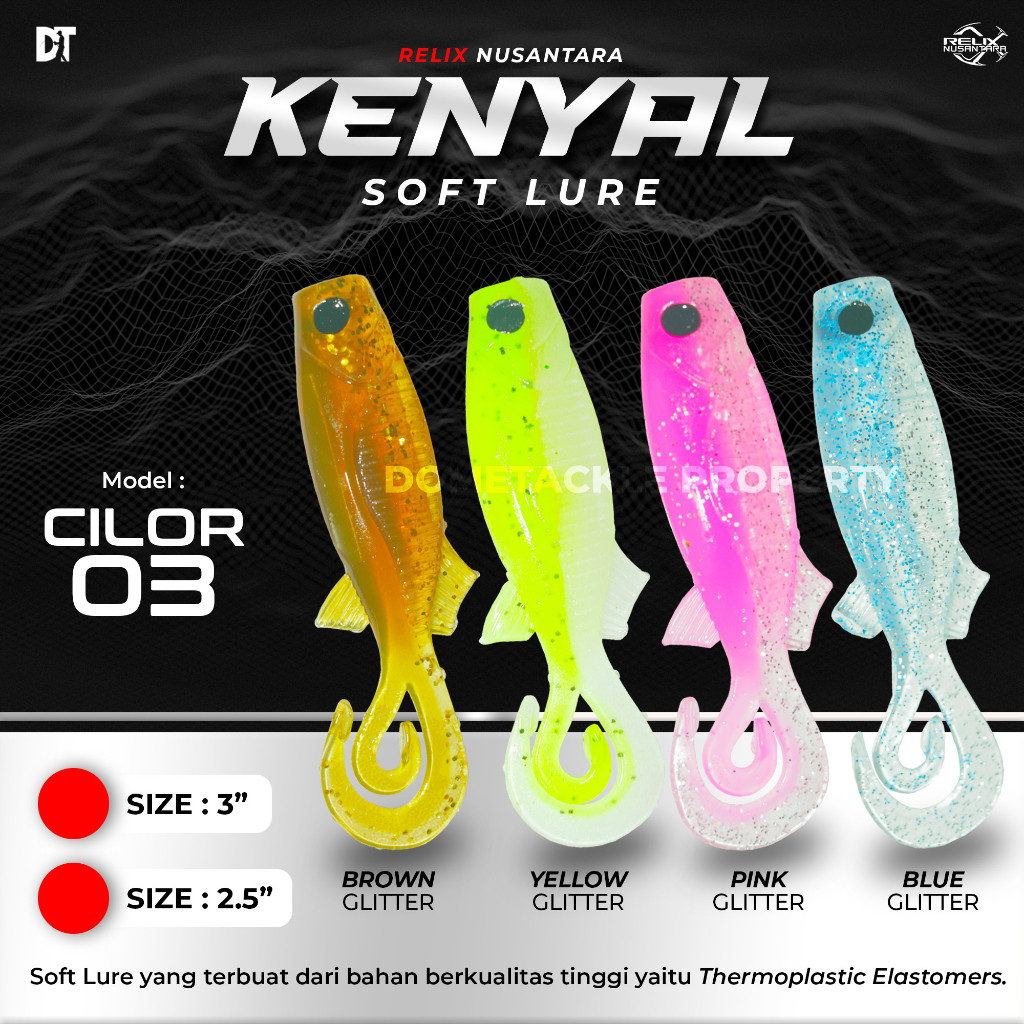 PROMO SOFTLURE RELIX NUSANTARA KENYAL | CIRENG CIMOL CILOR CILOK | Size 1.5 2 2.5 | UMPAN PANCING SO