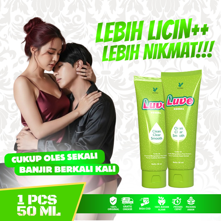 Verba LUVE Pelicin Pelumas Pria Wanita dengan extra aloe vera Original Aman BPOM