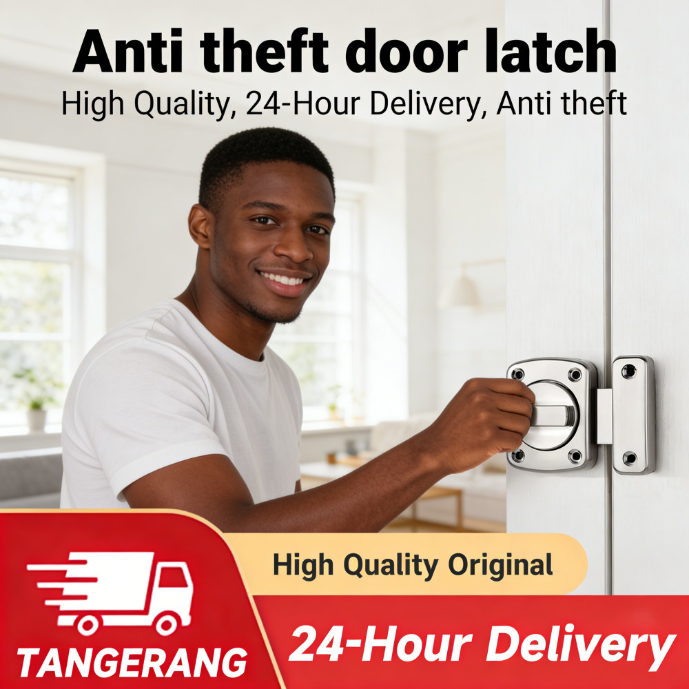 Rumah Metal Grendel Bolt Kunci Pintu Slot Pintu Tidur Maling Anti