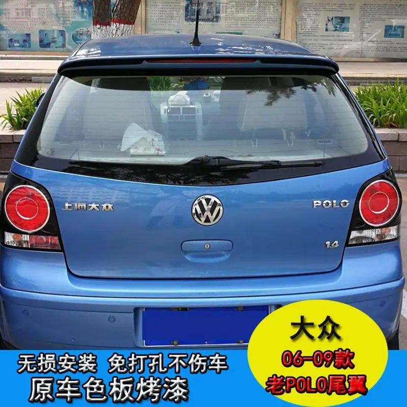 For VW old Polo Spoiler ABS Material Car Rear Wing Primer Color VW polo Rear Spoiler For Volkswagen 