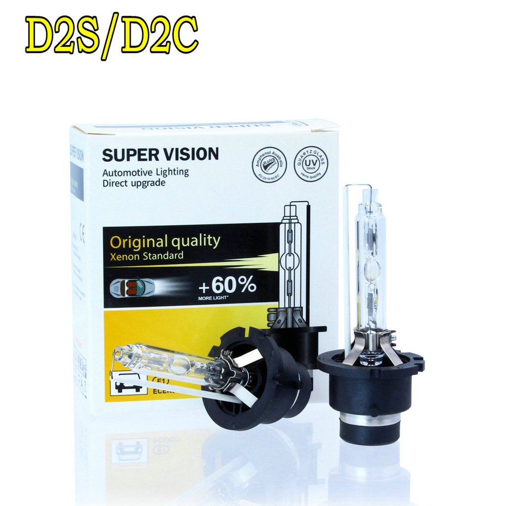 One pair D2S D2C xenon bulb 12V 35W HID lamp 3000K 4300K 6000K 8000K 10000K Car headlight Fog lamp