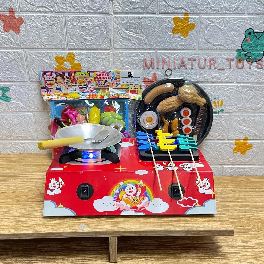 Kompor Led Mainan Anak / Kompor Mainan Masak Masakan / Kompor Mainan Bisa Nyala