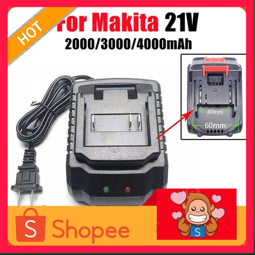Charger Makita Lithium Bor 21V Charger Adaptor Casan Cas Baterai Cordless Nagawa Bor Impact Wrench K