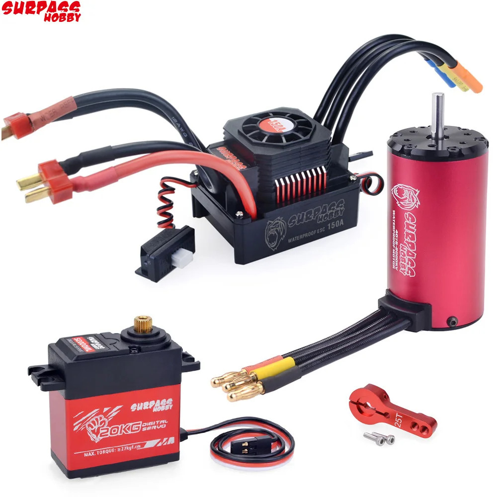 RC Waterproof Combo 4076 2000KV 2250KV Brushless Motor w/ 120A 150A Brushless ESC with S2000ML 20KG 