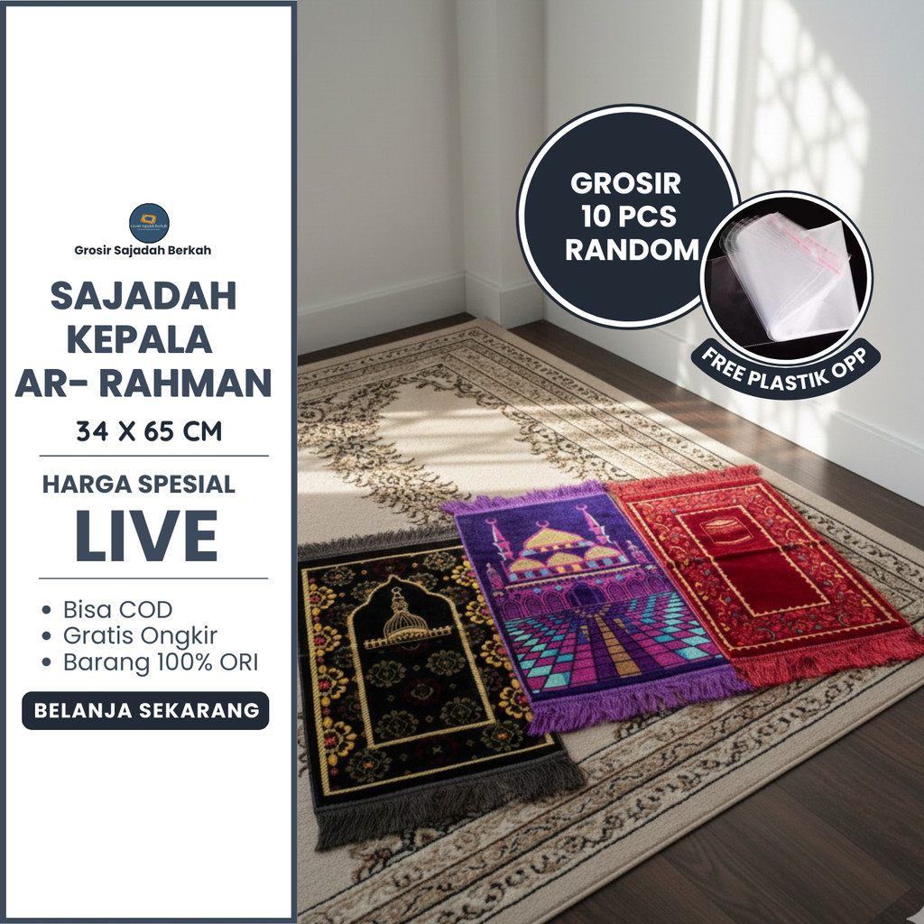 Grosir 10pcs Sajadah Kepala Mini Turkiye Travel Ar Rahman Lembut Souvenir Oleh-Oleh Umroh Haji