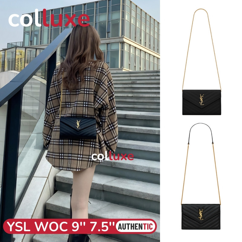 Saint Laurent YSL Envelope woc 9'' & 7.5'' Chain Bag Hit, cantik, mewah, terlalu laris. 377828Tas Ra