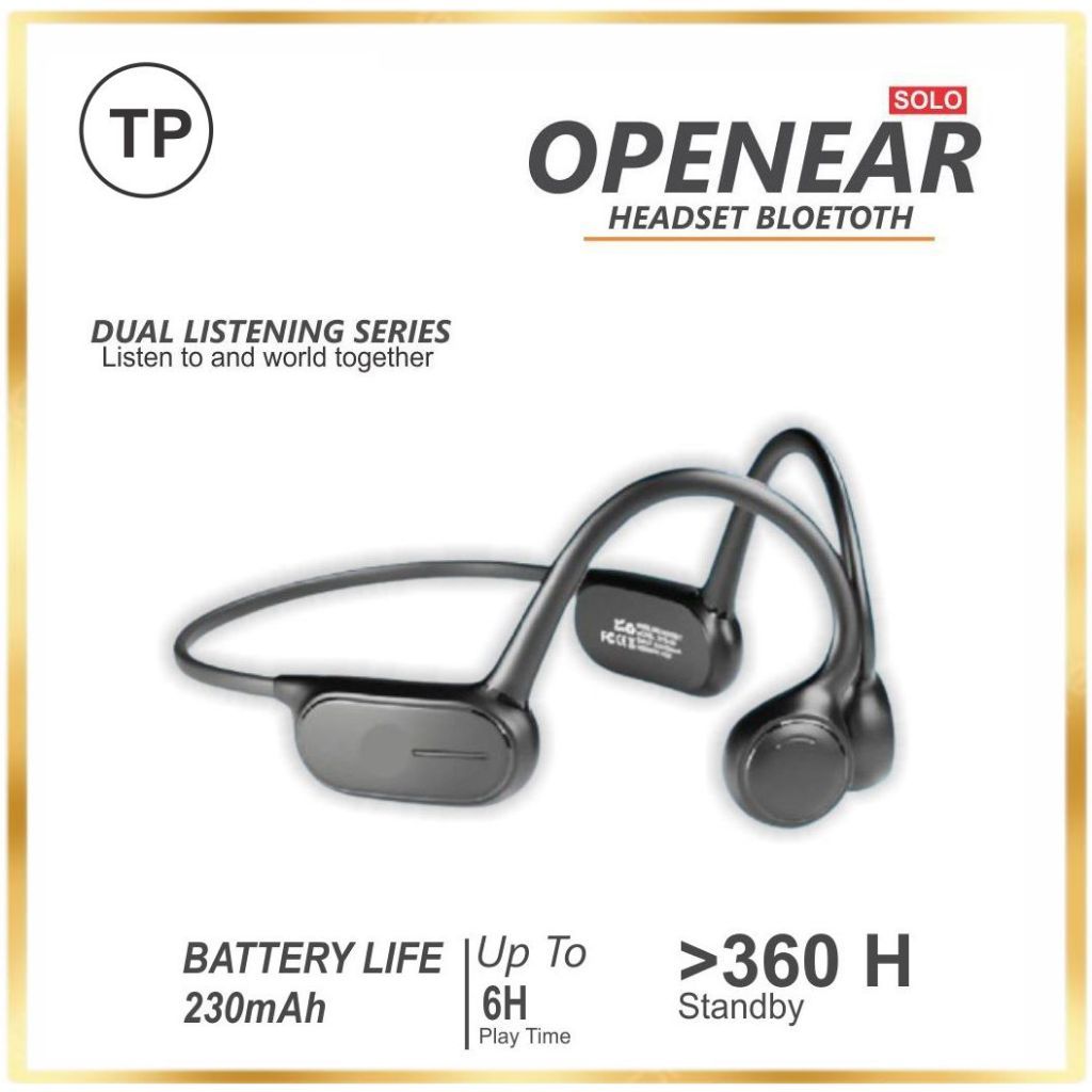 Headphones TP Wireless Bluetooth Sport Open Ear Solo Bass Original