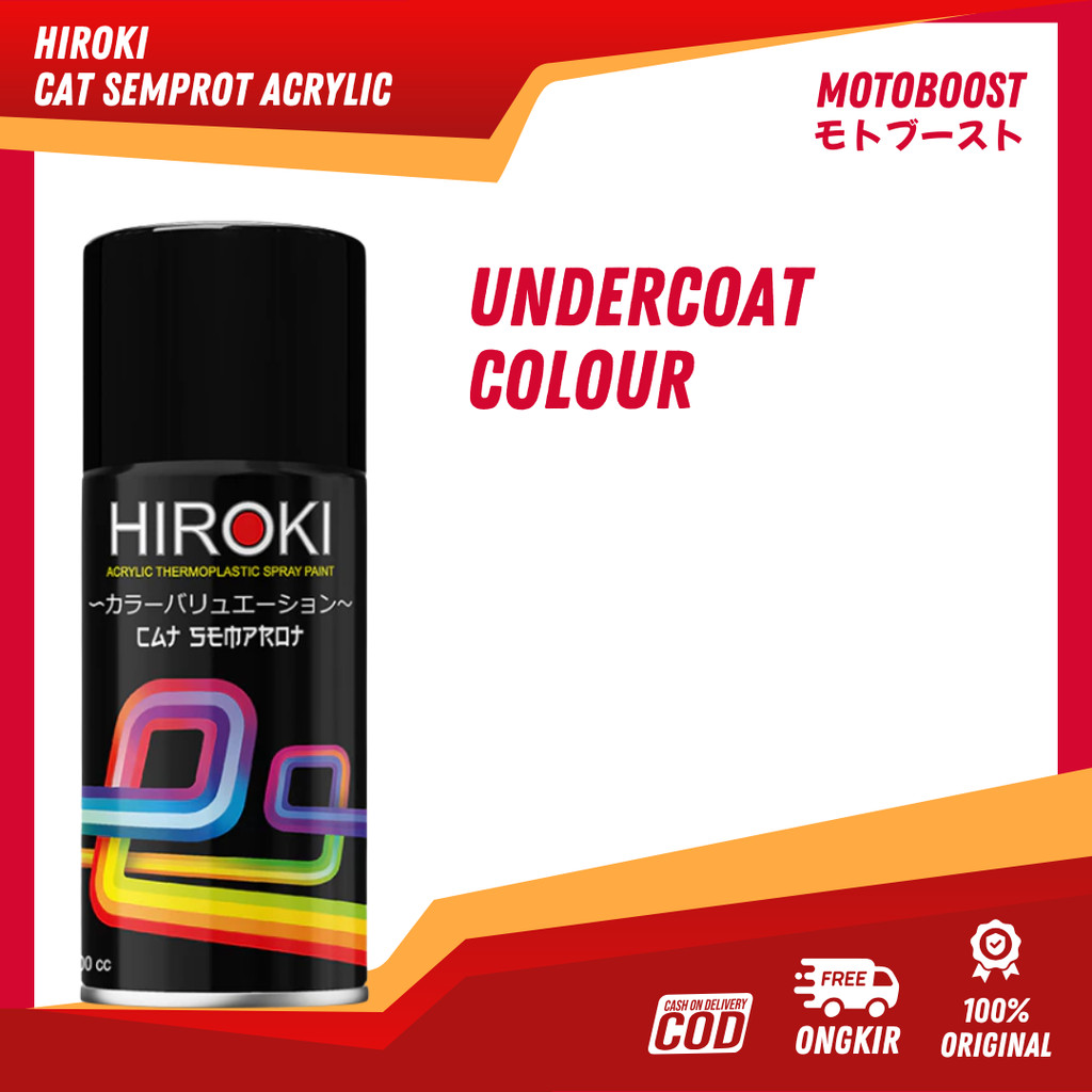 Pilox Cat Semprot HIROKI Acrylic Undercoat Epoxy Motor Mobil Anti Retak 300 Cc