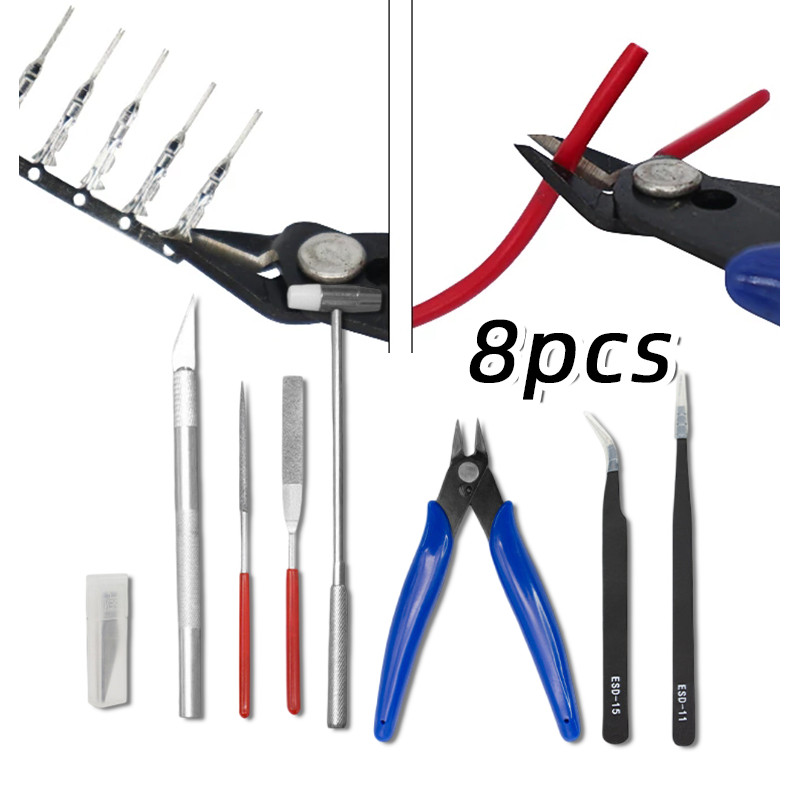 8 In 1 Gunpla Tool Set Paket / Alat Rakit Gundam Model Kit Tool / Tool Kit Rakit Gundam