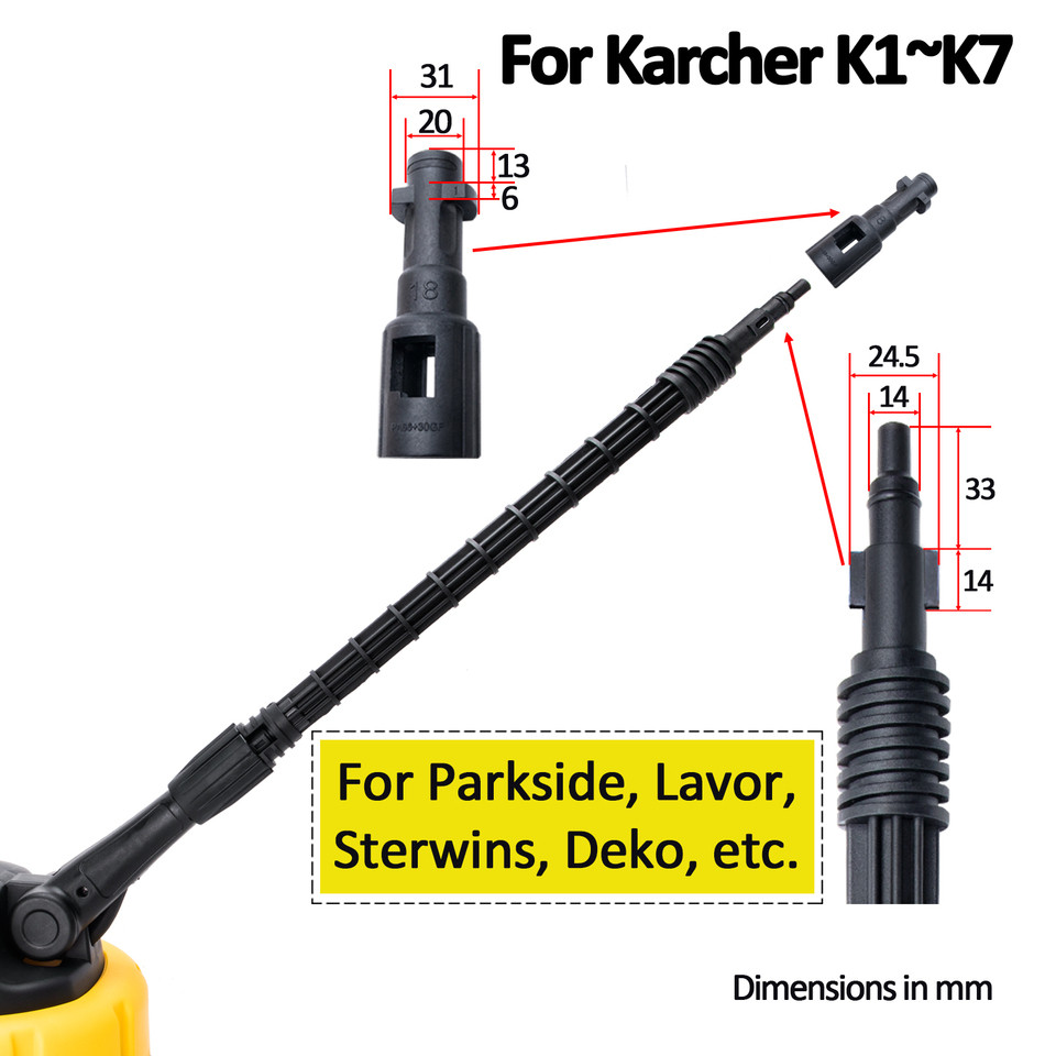 Pressure Washer Patio Cleaner Floor Scrubber Surface Cleaner Brush For Karcher Lavor Champion Sterwi