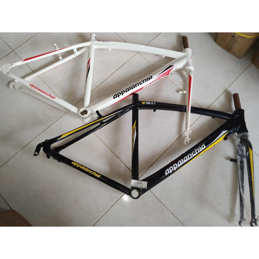 Frame Alloy Sepeda Hybrid Road Bike Appalanchia + Fork Besi