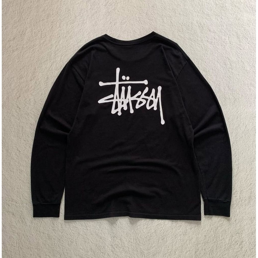 Kaos LONGSLEEVE Lengan Panjang Pria Kaos STUSSY Basic T-Shirt Pria