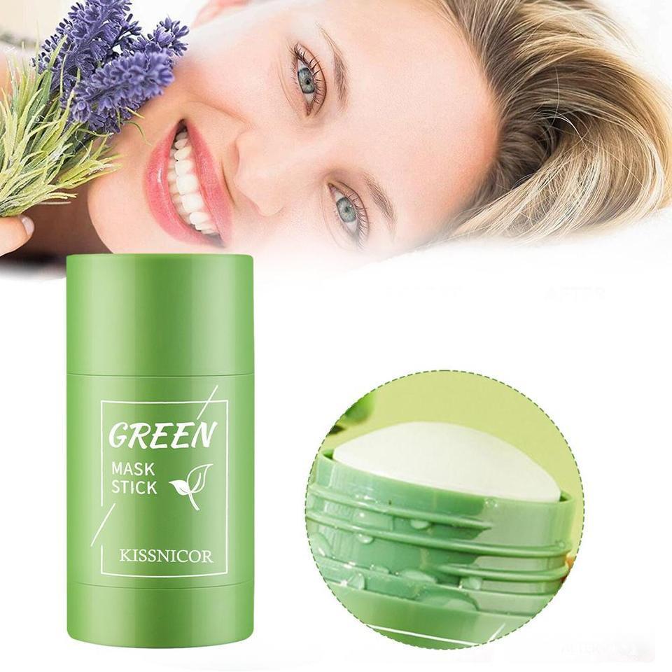 Original Facial Remove Blackhead Green Tea Solid Mask Treat Acne Blemish Black Dots Clean Stick Crea