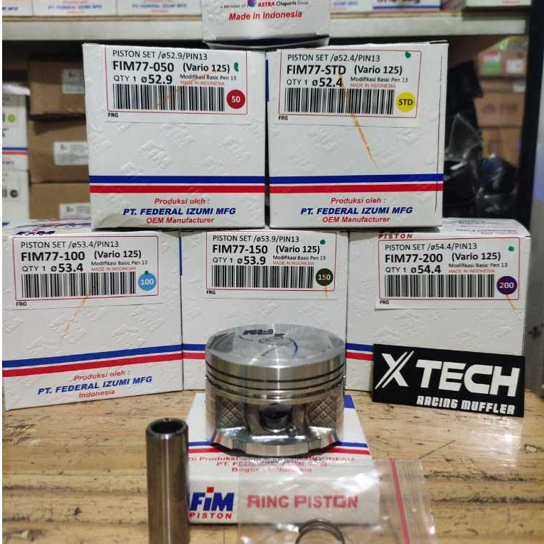 SEHER PISTON VARIO 125 OS STD 50 100 150 200 PIN 13 SEHER VARIO 125 FIM IZUMI PREMIUM