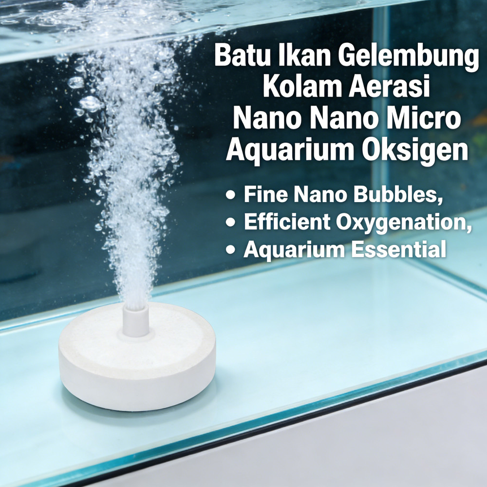 Aerator Bubble Fine Nano Ikan Kolam Nano Batu Gelembung Micro Oxygen
