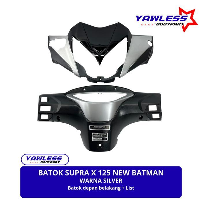 PROMO batok supra x 125 Batman warna Silver + Reflektor supra x 125 / batok lampu supra x 125 - D.B+