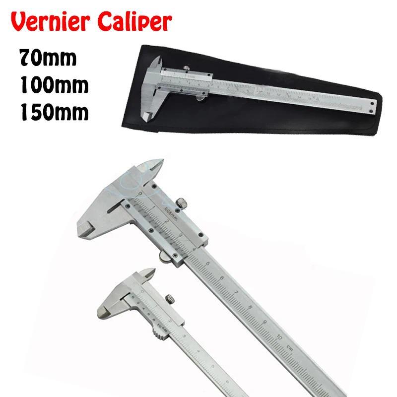 70mm 100mm 150mm Mini Vernier Caliper steel Hardened Metric Mainist slider vernier caliper thickness