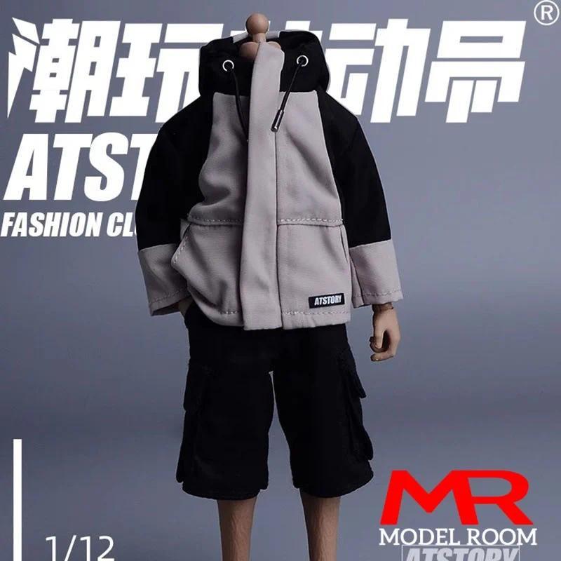 ATStory 1/12 Male Zipper Outdoor Jacket Clothes Model Fit 6'' BJD Notaman Asi 3.0 NWTOYS VTOYS Soler