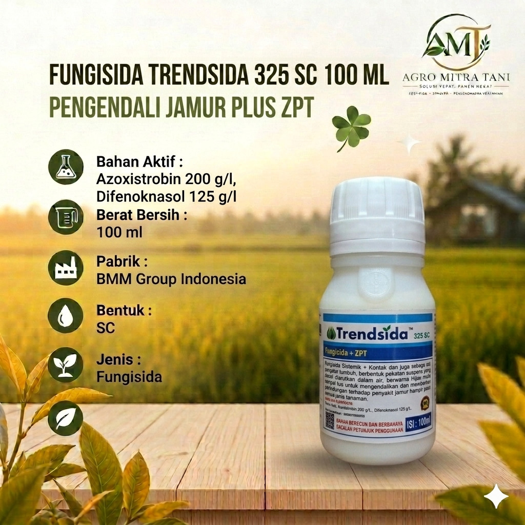 FUNGISIDA TRENDSIDA 325 SC 100 ML PENGENDALI JAMUR PLUS ZPT