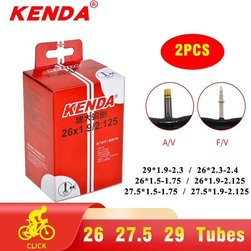 2 Buah Ban Dalam Sepeda KENDA MTB Ukuran 26 275 29 Inci 15/175 19/2125 23/24 AV FV Ban Dalam Karet B