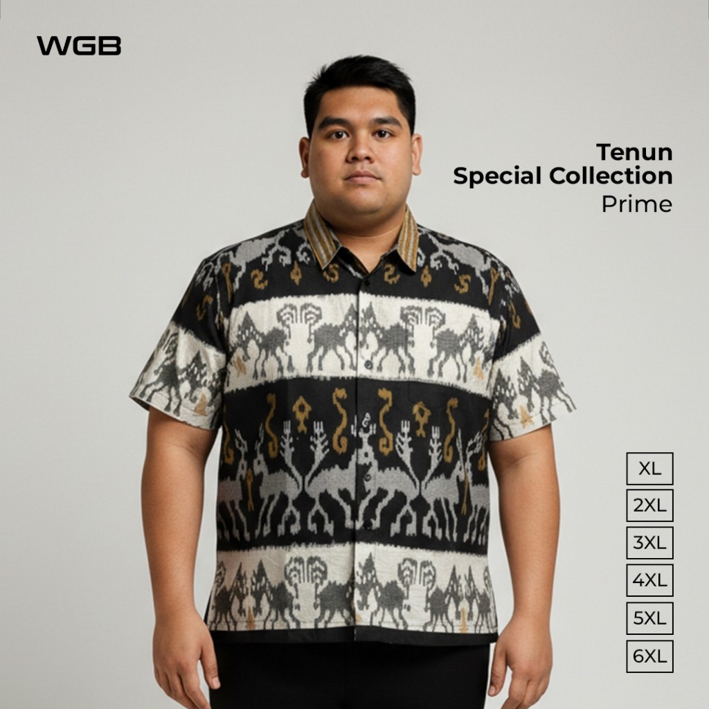 BIG SALE WGB Kemeja Tenun Pria Big Size Special Collection Jumbo XXL - Prime Series