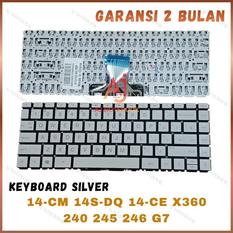 Keyboard For HP 14s-dq0508TU 14s-dq2518TU 14s-dq2622TU Silver -AJNB