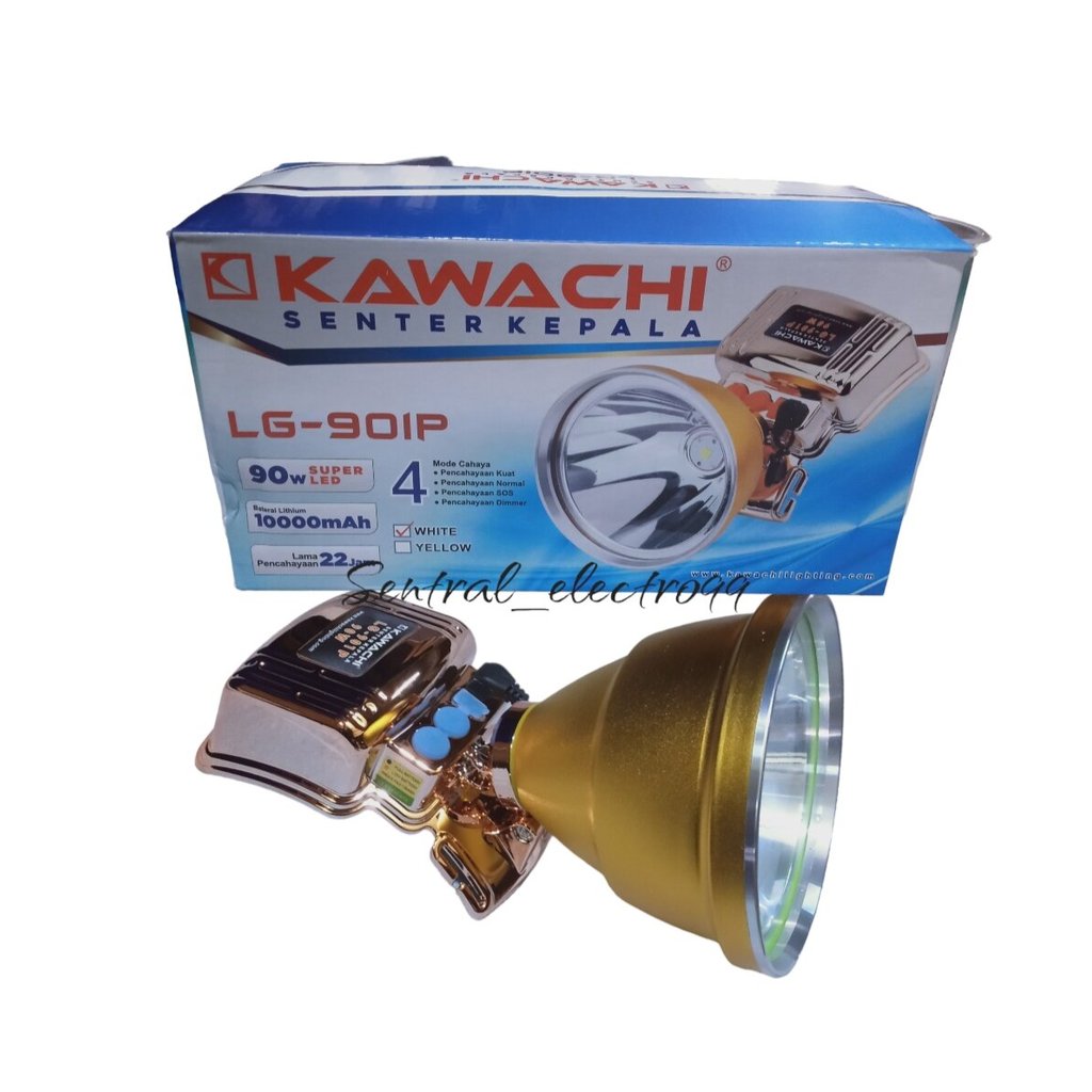 ORIGIANAL senter kepala kawachi jumbo 90w LG-901P | headlamp jumbo kawachi super terang