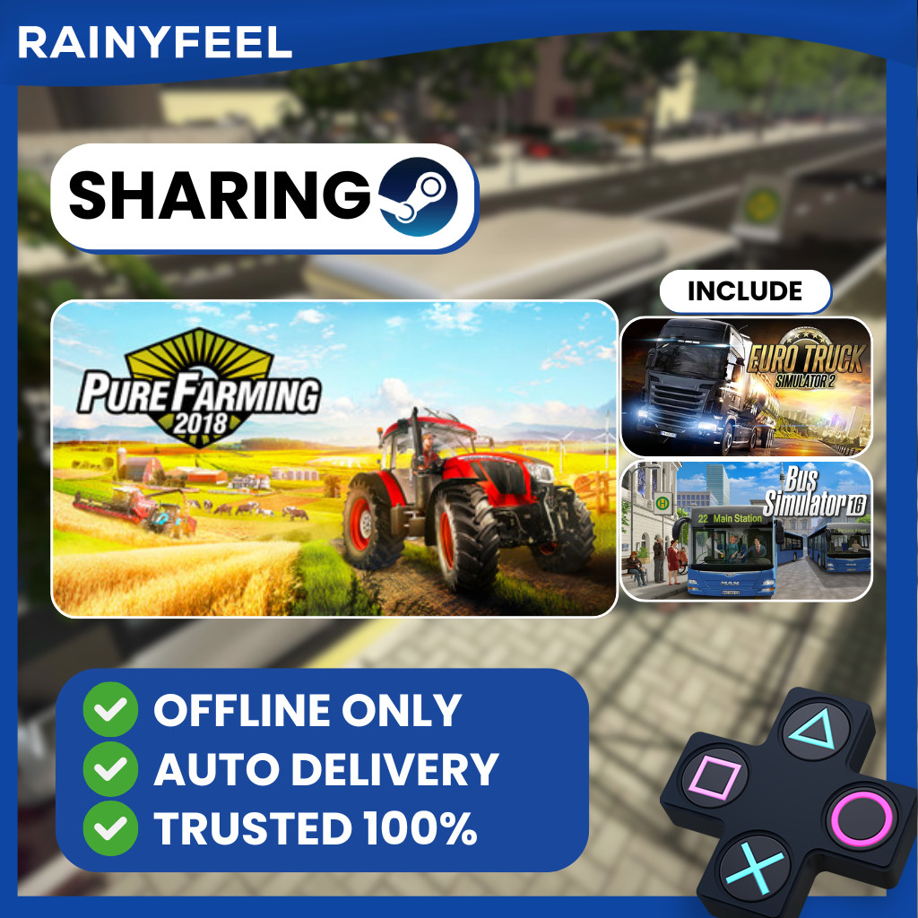 [BONUS STEAM KEY] Pure Farming 2018 (Sharing With Euro Truck Simulator 2, Bus Simulator 16) / AUTO D