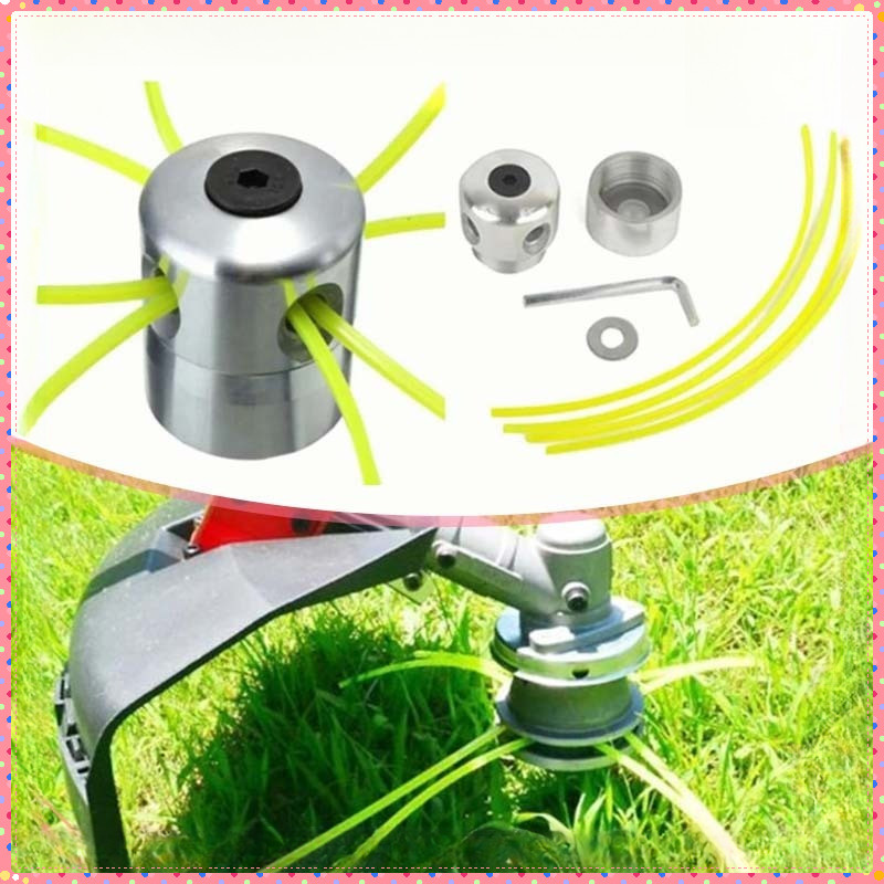 1set Mata Pisau Mesin Rumput Mata Pisau Mesin Potong Rumput Senar Piringan Pisau Senar Nilon Trimmer