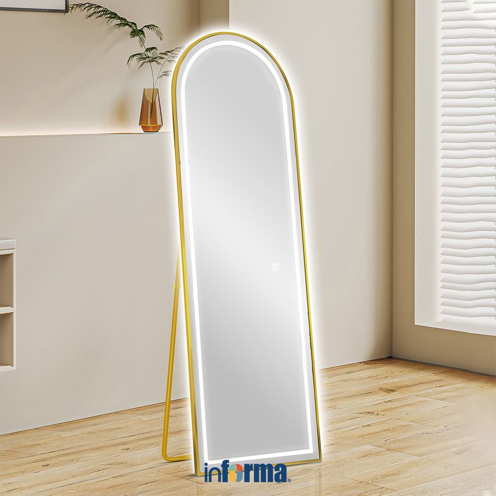 Informa 40x150 cm Cermin Lantai - Gold Standing Mirror Cermin Panjang Cermin Berdiri Floor Mirror