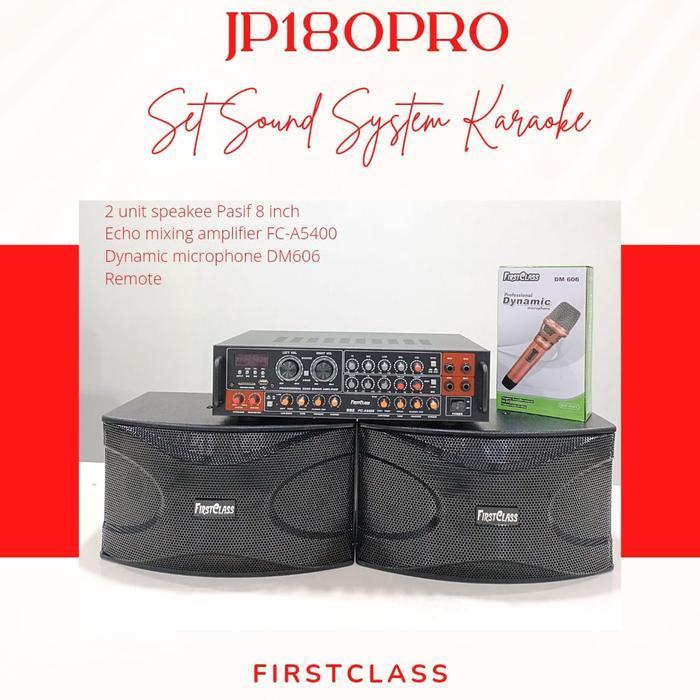 PAKET SOUND SYSTEM 8 INCH FIRSTCLASS JP 180 PRO SOUND SYSTEM SET FIRST
