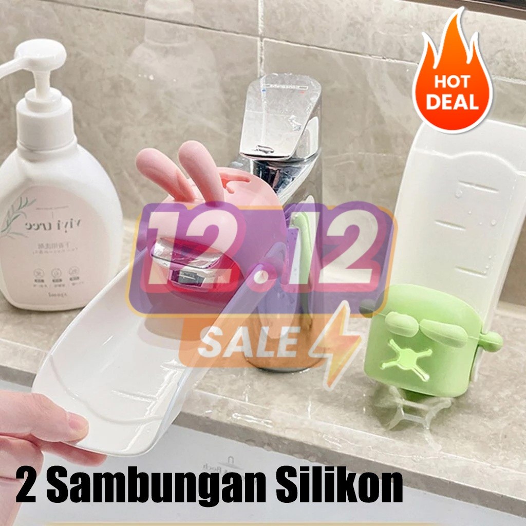 Penyambung Kran Cuci Tangan Wastafel Silikon Karakter Lucu Pemanjang Kran Faucet Extender